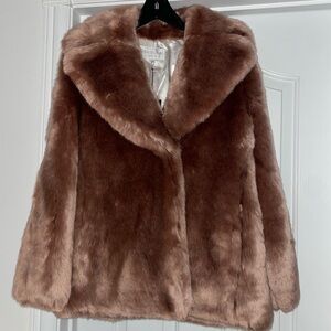 Donna Salyers Fabulous Fur Mink Faux Fur Couture Notch Collar In Rose Quartz XS